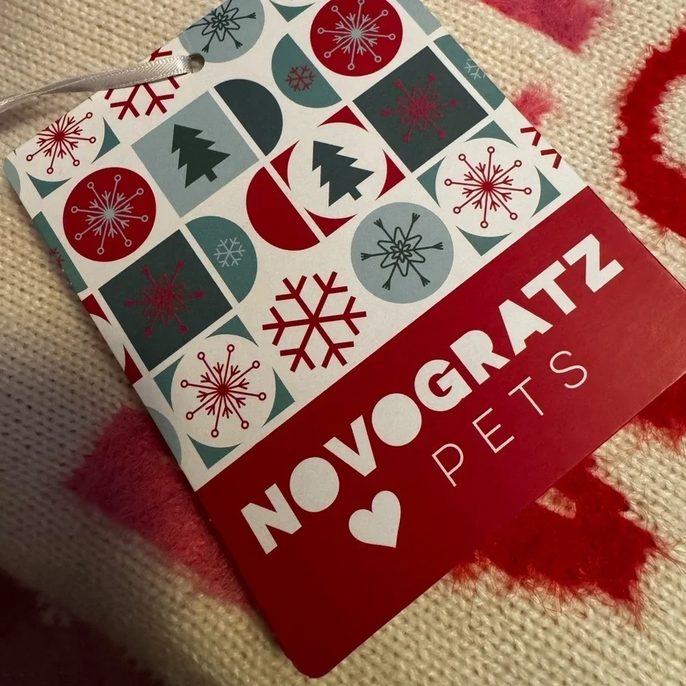 Novogratz Pets 💜 Merry Woofmas Dog Sweater Size L